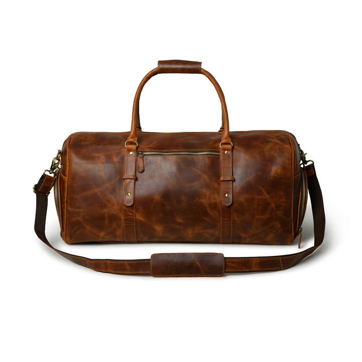 Buffalo Leather Overnight Bag - Saddle Tint - 7