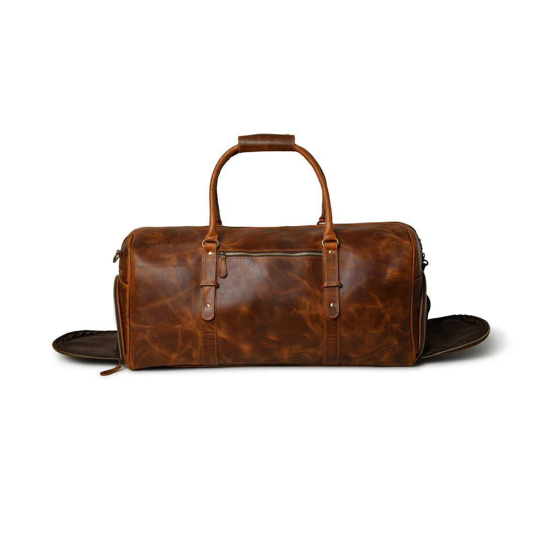 Buffalo Leather Overnight Bag - Saddle Tint - 6