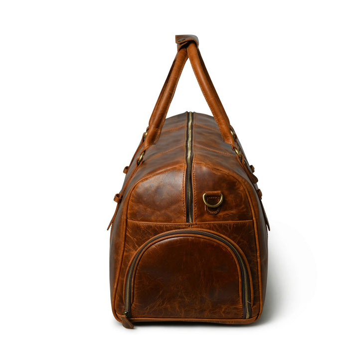 Buffalo Leather Overnight Bag - Saddle Tint - 4