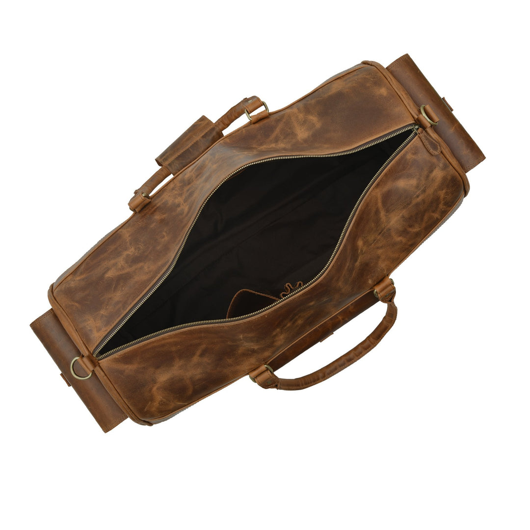 Buffalo Leather Overnight Duffle Bag - 6
