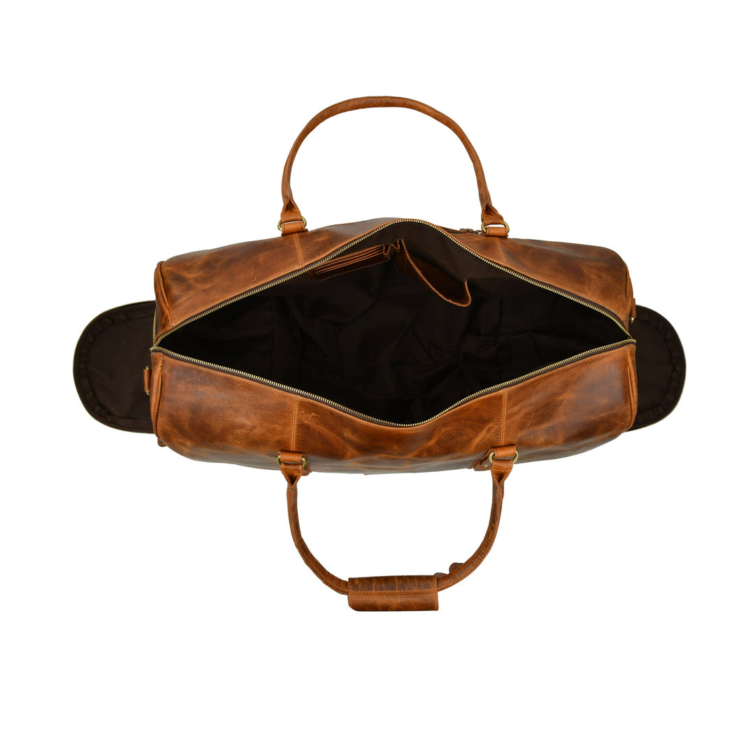 Buffalo Leather Overnight Bag - Saddle Tint - 5
