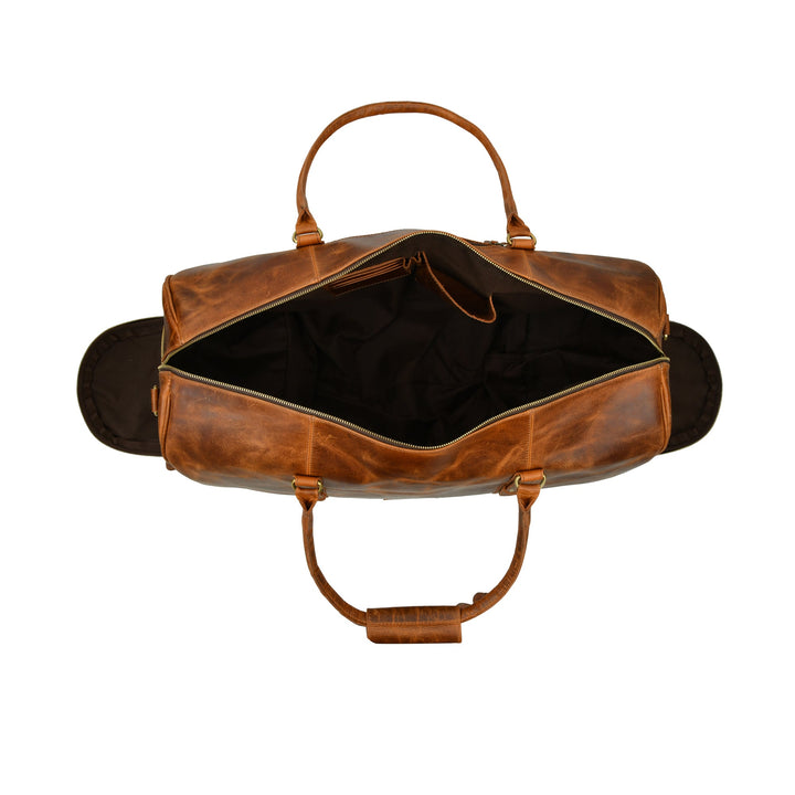 Buffalo Leather Overnight Bag - Saddle Tint - 5