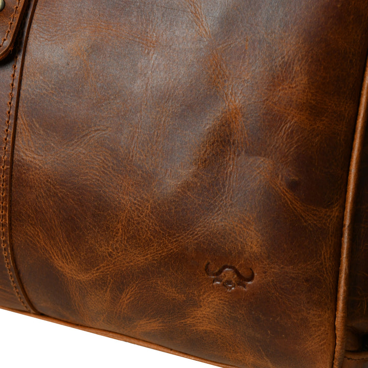 Buffalo Leather Overnight Bag - Saddle Tint - 10