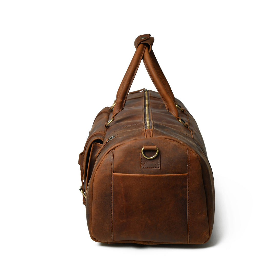 Products Buffalo Leather Duffel Bag - Myriad Seal - 4