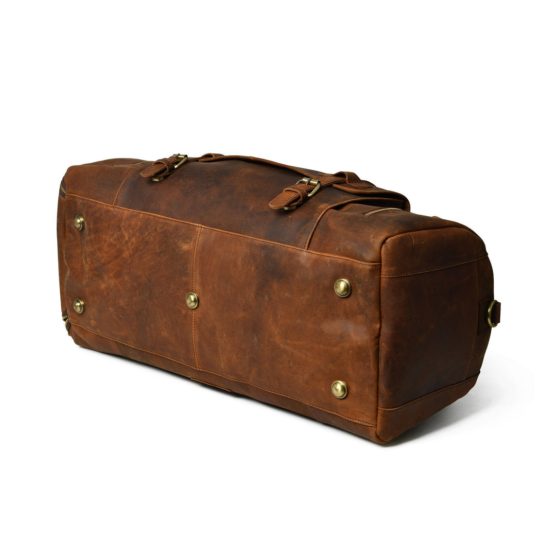 Products Buffalo Leather Duffel Bag - Myriad Seal - 5