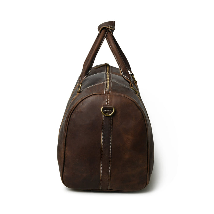 Leather Overnight Duffle Bag - Tuscan Ardor - 2