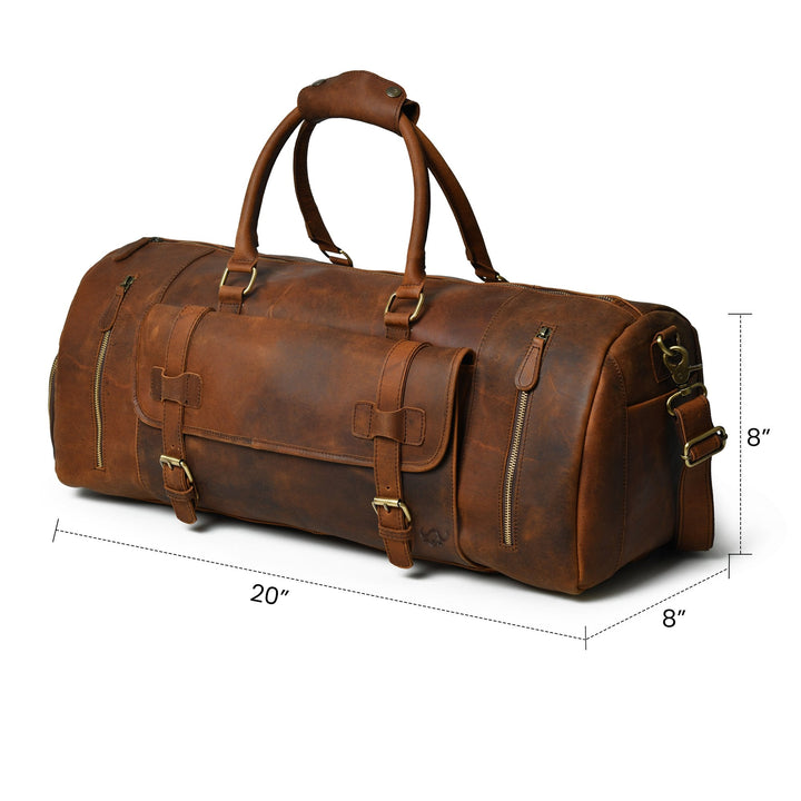 Products Buffalo Leather Duffel Bag - Myriad Seal - 8