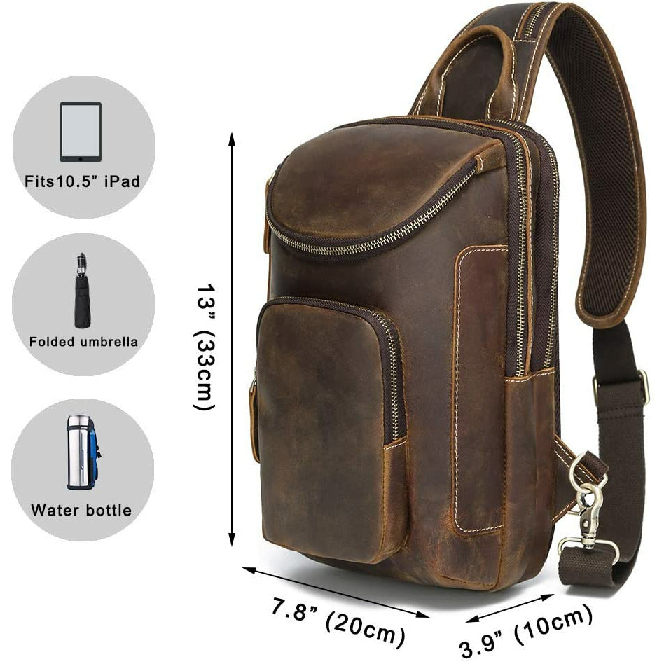 Buffalo Crazy Horse Leather Sling Bag