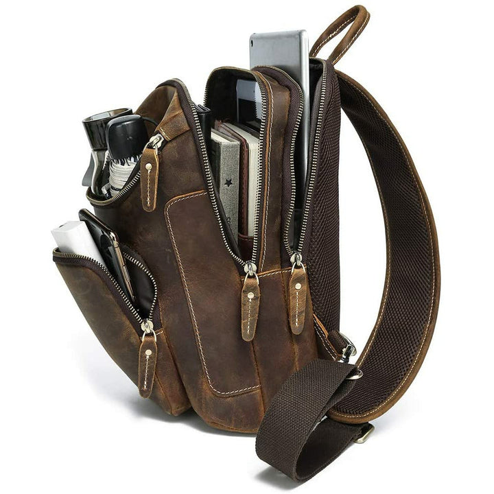 Buffalo Crazy Horse Leather Sling Bag