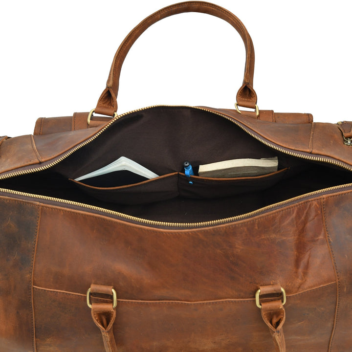 Products Buffalo Leather Duffel Bag - Myriad Seal - 4