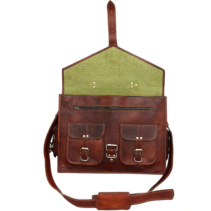 Vintage Handmade Leather Briefcase